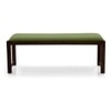 Oribi Dining Bench -Finish - Mahogany, Fabric- Avocado Green