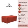 Doe Buck Modern Tufted Storage Ottoman Bench in Red Colour