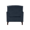 Jones Pu Leather W in g Chair in Blue