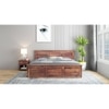 Stainfleld Solid Wood Queen  Size Bed With Box Storage (Teak Finish)