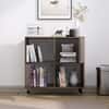 Hexa Engineered Wood Bookshelf Multipurpose Storage Rack in Flower Wenge Colour