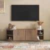 Torin Solid Wood TV Cabinet In Golden Ash Finish