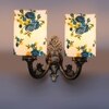 Devansh Metal Electric Wall Light in Antique Gold Colour with Multi Shade Count of 2 Lights