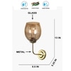 Devansh Metal Electric Wall Light in gold Colour with Lavender Shade Count of 1 Light