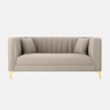 Texude Velvet 3 Seater Sofa in Cream Colour