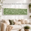 Botanical Boho Leaf Canvas Wall Art 12 x 46 Inch