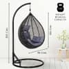 Premium Egg Single Seater Liner Swing Chair Grey