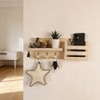 Tulip Wooden Wall Shelf Organiser With Key Holders