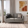 Liverpool 2 Seater Fabric Sofa in Gunmetal Grey Colour