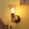 Eliante Modern Wall Lights Mild Steel & Glass Material Antique Brown & Champaign Finish