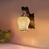 Devansh Solid Wood Electric Wall Light in Brown Colour with Multi Shade Count of 1 Light