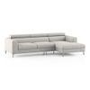 Chelsea Right Aligned 3 Seater Sectional Fabric Sofa (Vapour Grey)