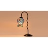 Multicolor Mosaic Glass Zig Zag Curvy Table lamp with Iron Base (EN14)