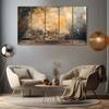 The Castle Decor Abstract Art Wall Painting Wooden Framed 27x48 Inch (Style 5)