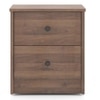 Hazel Engineered Wood Bedside Table in Classic Walnut Finish