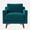 Reiti Velvet 1 Seater Sofa Teal in Blue Colour