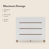 Oslo Engineered Wood Chest of 8 Drawers in White Finish