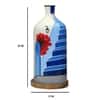 Escalier Flight Hand Painted White Glass Shade Table Lamp