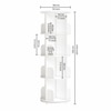 360° Rotating Bookshelf – 4 Tier Multi-Level Book Display and Storage Shelf, White Finish