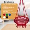 Swingzy Cotton Round Swing for Adults Red Without Accessories