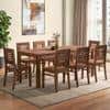 Arlo Teak Wood 8 Seater Size Dining Table with Arlo Dining Chairs Set