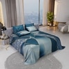 Stoa Paris Super King Size Enriched Cotton Bedsheet with 4 Pillow Covers  Size Tea Teal