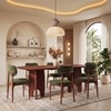 Brava Solid Wood 6 Seater Dining Table in Honey Finish