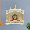 D'Dass White Sheesham Wood and Mdf Temple For Pooja In Home and Office