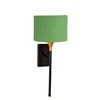 Devansh Metal Electric Wall Light in Black Colour with Green Shade Count of 1 Light