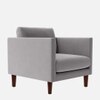 Tharoli Velvet 1 Seater Sofa in Grey Colour