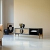 Ziggy Solid Wood TV unit 2 Door in Black Finish
