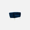 Grace Fabric Sofa (Navy Blue)