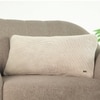 Transfer Knit Pale Whisper  And Natural Cushion Cover 12X20 Inches