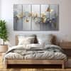The Castle Decor Golden Butterflies Wall Art Set of 5 27x48 Inch (Style 2)