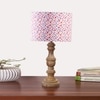 Devansh Multicolor Cotton Table Lamp With  Wood Natural Base (7X17.5 Inches)-16
