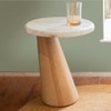 Hump Marble Side Table in Brown Colour