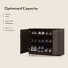 Bennis 12 Pair Shoe Rack in Dark Walnut Finish