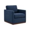 Bobby Boucle Fabric Lounge Chair in Blue Colour