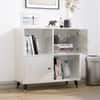 Hexa Engineered Wood Bookshelf Multipurpose Storage Rack in Frosty White Colour