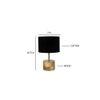 Millerd Black Fabric Shade Table Lamp with Natural Wooden Base