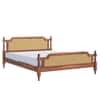 Malacca Solid Wood King Size Non Storage Bed In Honey Oak Finish 72x78 inch