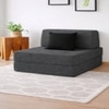 Sleep Spa Foldable 1 Seater Single Foam Fold Out Sofa Cum Bed in Dark Grey Colour