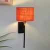 Devansh Metal Electric Wall Light in Black Colour with Orange Shade Count of 1 Light