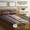 Nero Multicolor Geometric 350 TC Glaze Cotton Fitted Queen Size Bedsheet with 2 Pillow Covers – Threads