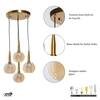 Presidentia Quattro Dual Glass Hanging Cluster Light