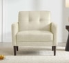 Clark PU Leather Armchair- Beige