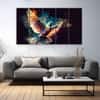 The Castle Decor Birds Art Wall Painting Wooden Framed Digital Painting 27x48 Inch (Style 2)