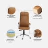 Ettorez Lexus Hb Ultra Premium Leatherette Office Chair In Tan Color