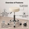 Zen Solid Wood Bar Stool (Rust Boucle Colour)