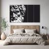 The Castle Decor Greek Art Wall Painting Wooden Framed Digital Painting 27x48 Inch (Style 1)